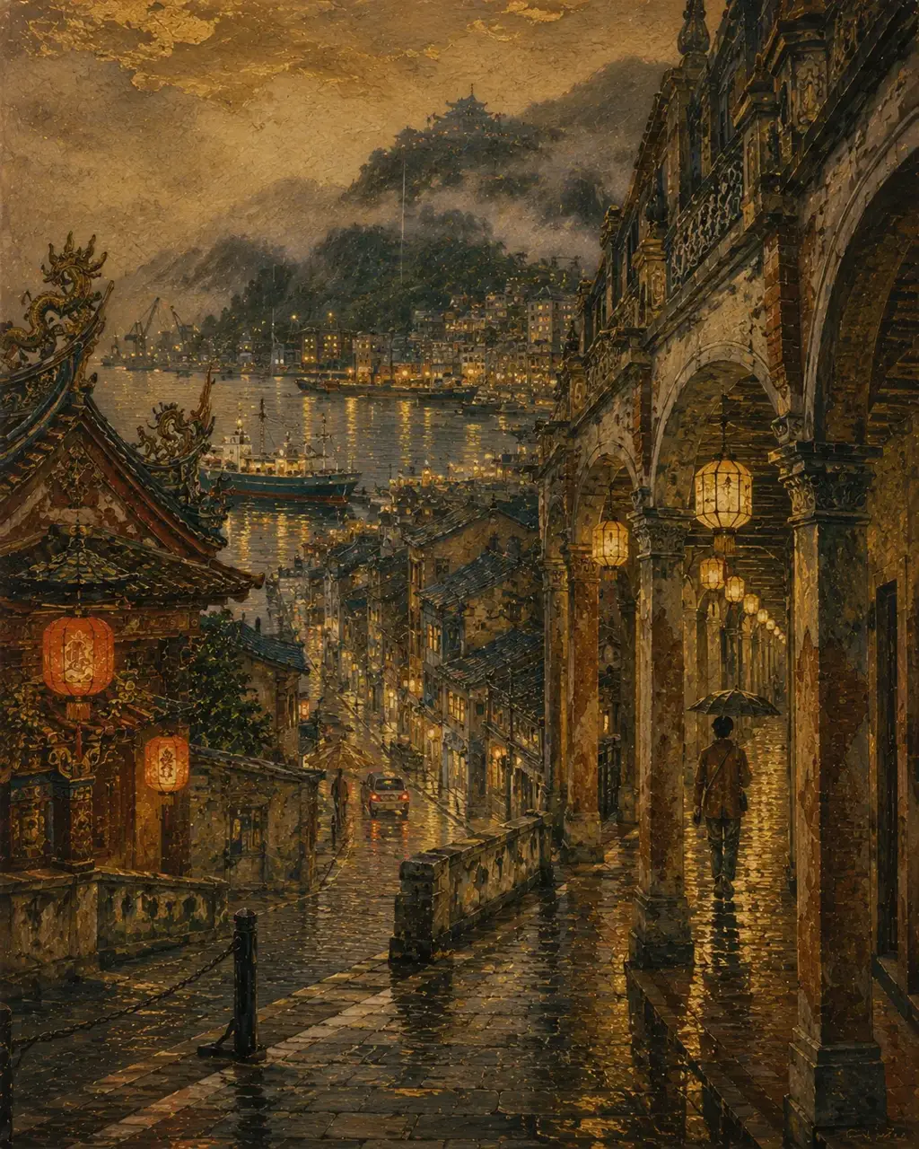 雨港基隆,2025年有174天下雨・基隆的插畫