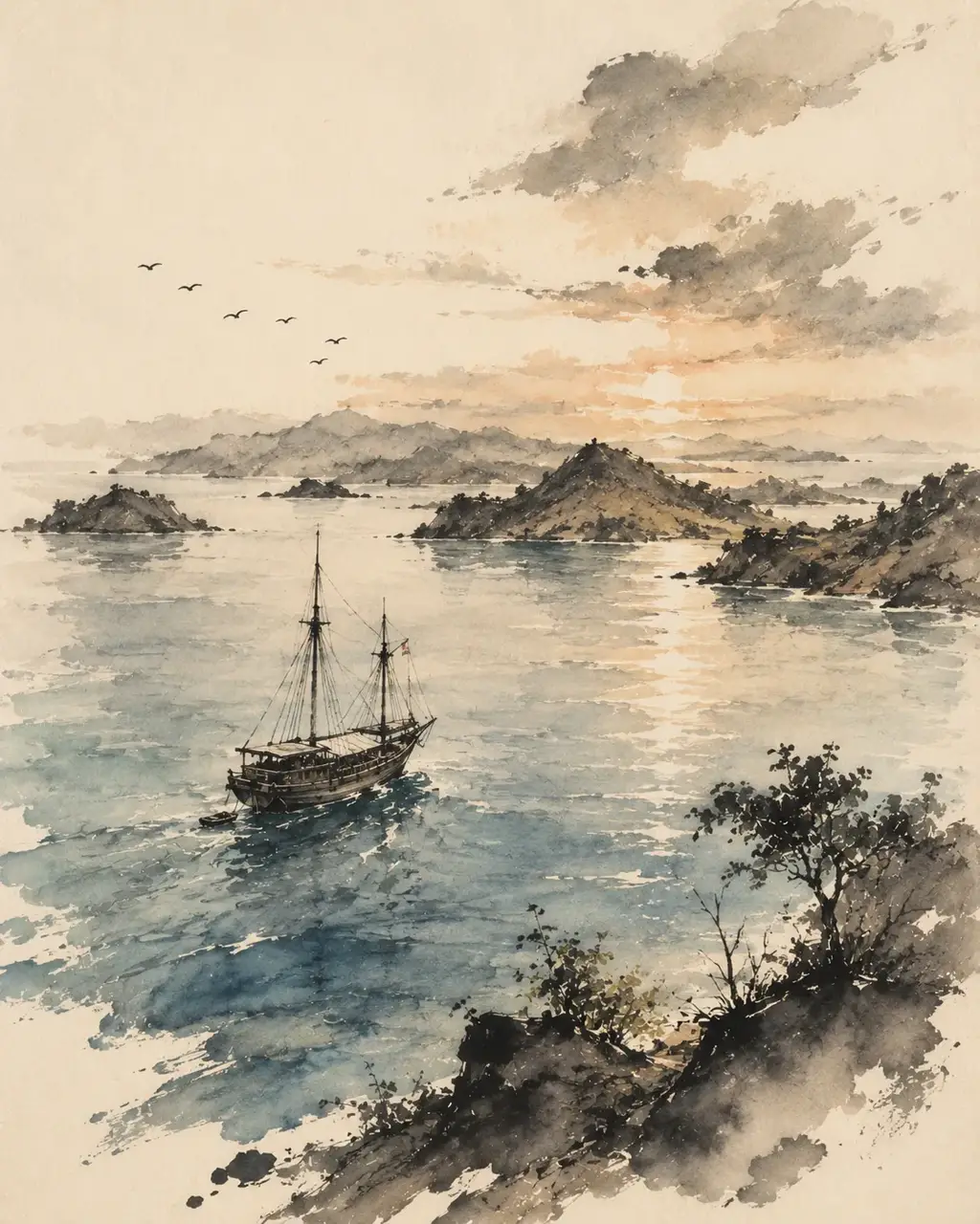 科莫多:在海上的時間比在島上長・拉布安巴焦・科莫多的插畫